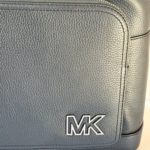 Michael Kors Cooper Large Commuter Leather Backpack Navy Blue main image 12